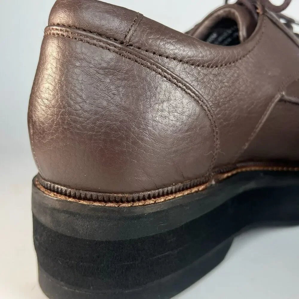 Apex Uneven Legs Lexington Brown Leather Oxford Dress Shoes Men 9.5 NWOT